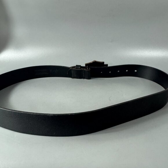 Harley Davidson Sequined Official Black Leather Belt, Size 38 - Picture 4 of 12